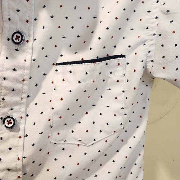 CRAFT & FLOW Kids Patterned Short Sleeve Button-Up Shirt Size Toodler 3T - Picture 3 of 8